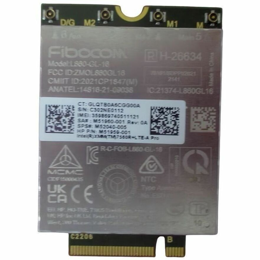 HPI - RPB Certified Parts Fibocom WWAN (Long-Term Evolution) Module with GPS M.2 AMO