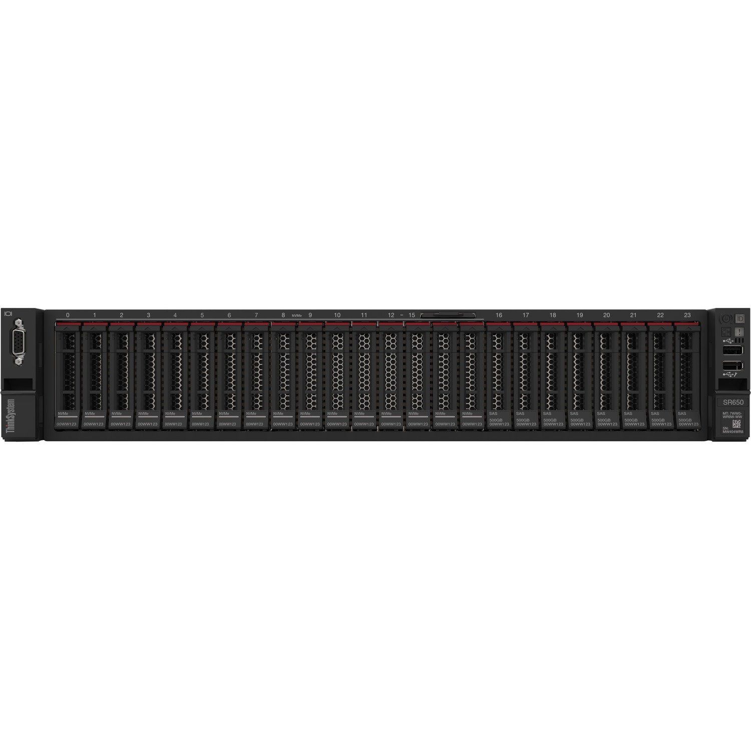 Lenovo ThinkSystem SR650 7X06A0B4EA 2U Rack Server - 1 Xeon Silver 4210 2.20 GHz - 16 GB RAM - 12Gb/s SAS, Serial ATA/600 Controller