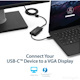 StarTech.com USB-C to VGA Adapter - Thunderbolt 3 Compatible - USB C Adapter - USB Type C to VGA Dongle Converter