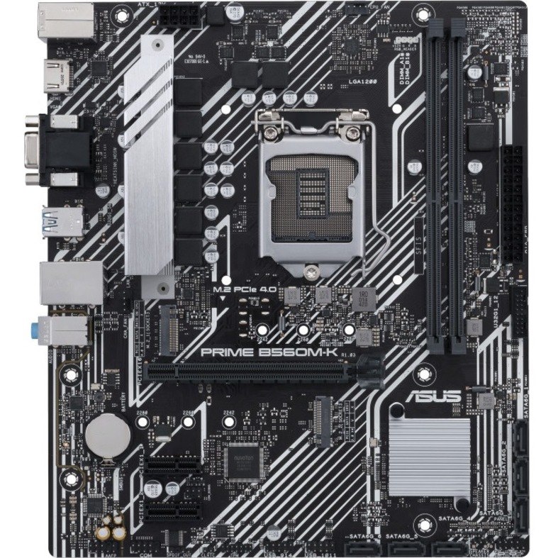 Asus Prime B560M-K Desktop moederbord - Intel B560 chipset - Socket LGA-1200 - Micro ATX