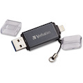 64GB Store 'n' Go Dual USB 3.0 Flash Drive for Apple Lightning Devices - Graphite