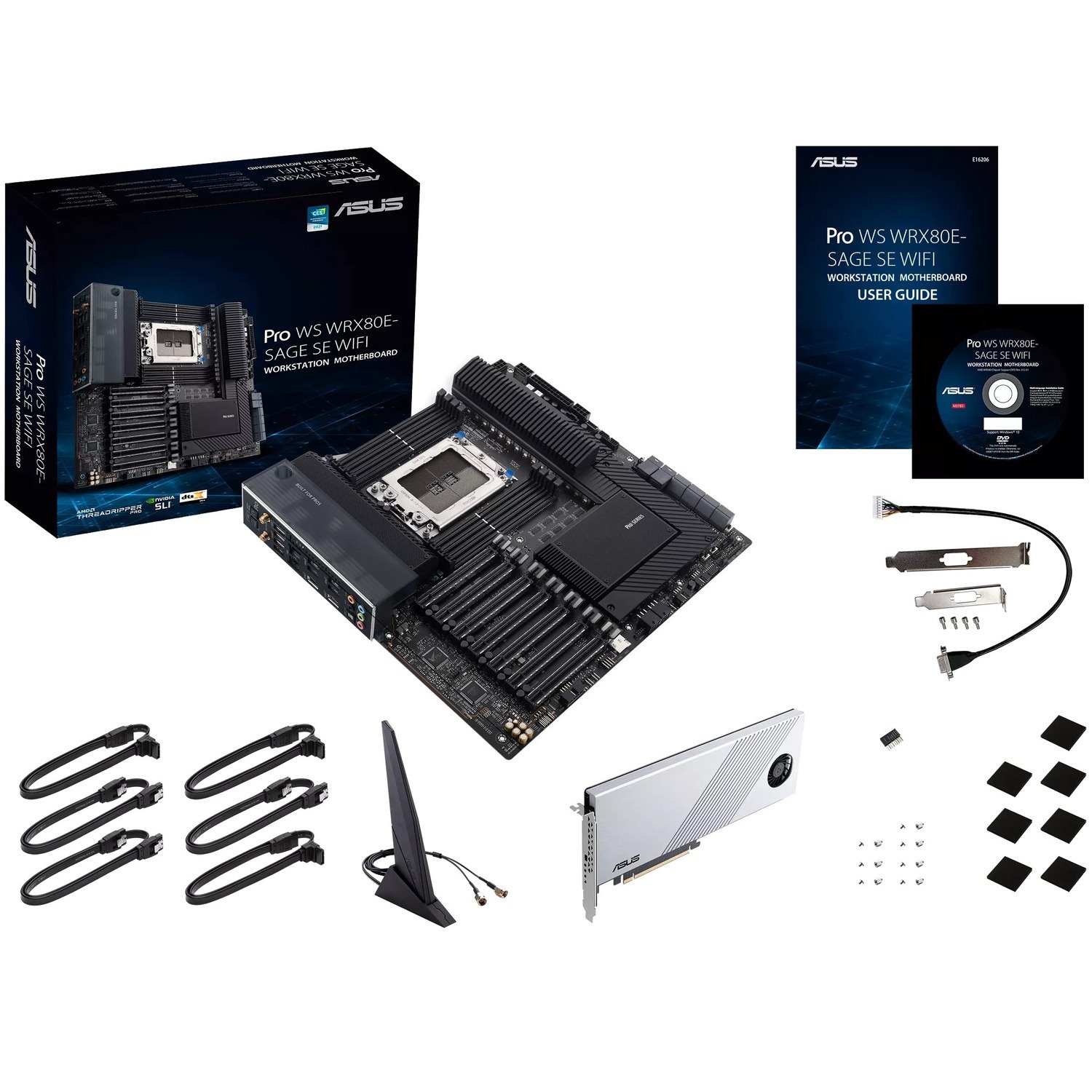 Asus Pro WS WRX80E-SAGE SE WIFI Desktop Motherboard - AMD WRX80 Chipset - Socket sWRX8 - Extended ATX