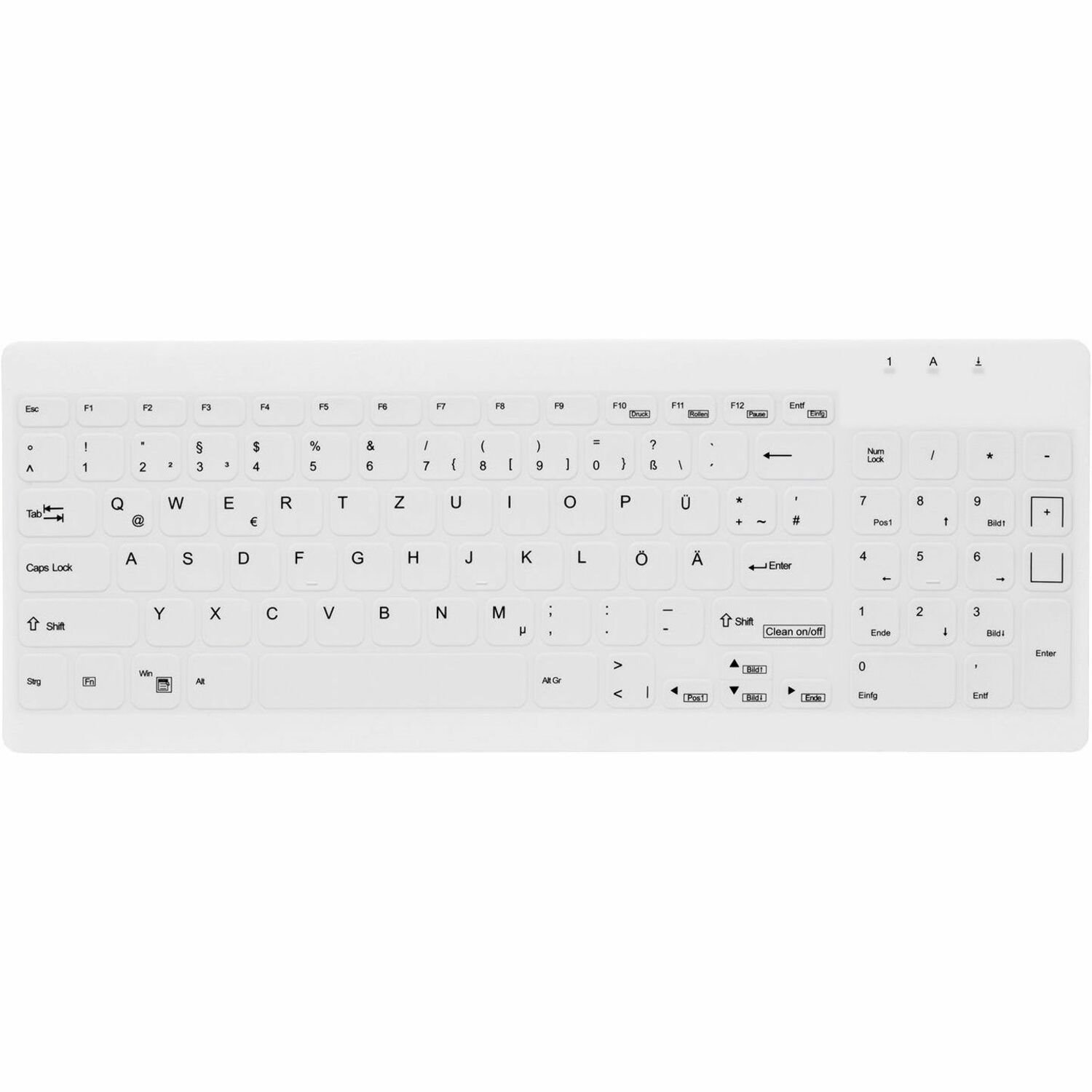 Active Key Keyboard - Cable Connectivity - USB 1.1 Interface - German - White