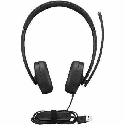 Lenovo Wired On-ear, Over-the-head Stereo Headset - Black