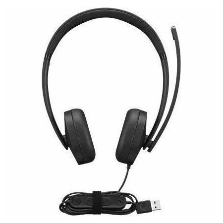 Lenovo Wired On-ear, Over-the-head Stereo Headset - Black