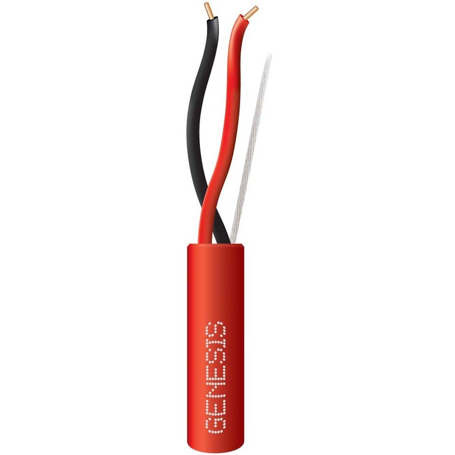 Genesis 45131004 - 14 AWG 2C Sol Plenum, Red, 1000 ft. Reel