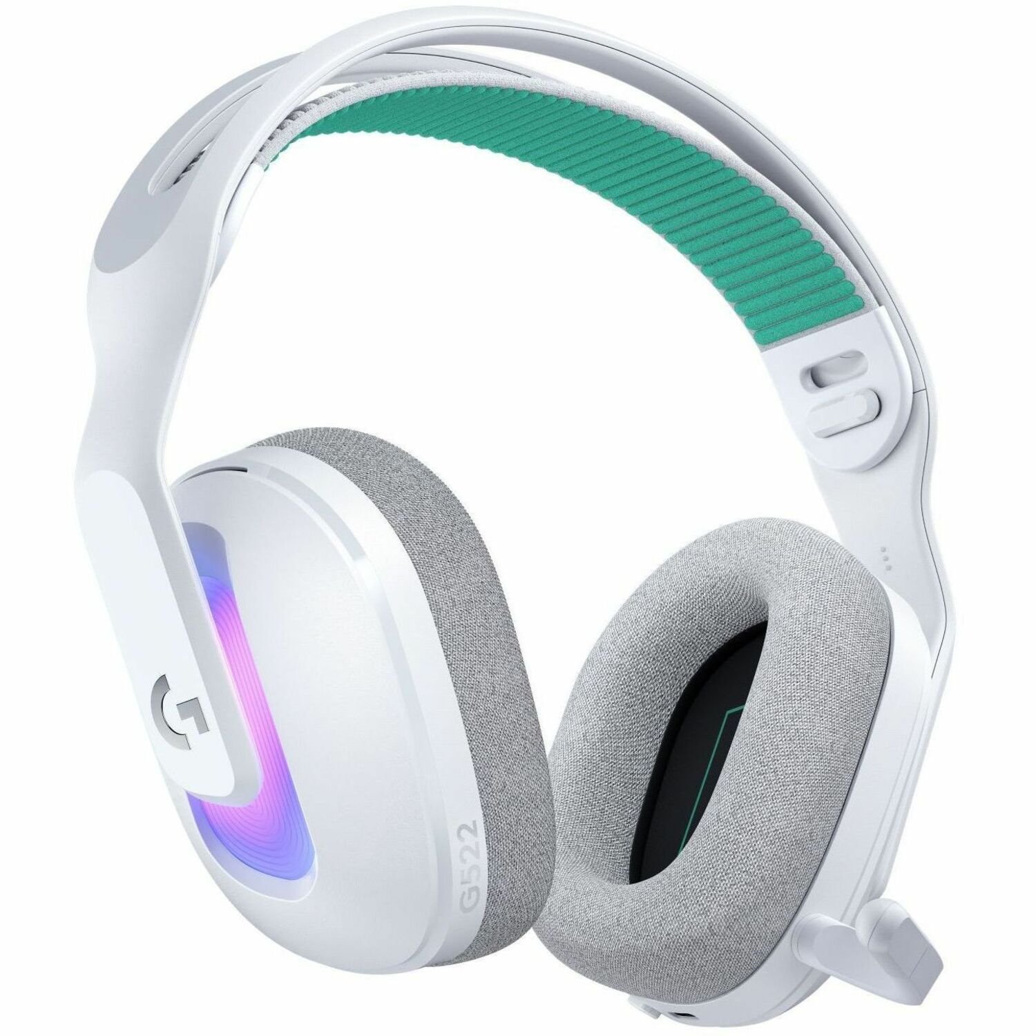 Logitech G522 LIGHTSPEED Wireless Gaming Headset, LIGHTSYNC RGB, Full Bandwidth Mic, Advanced Synchronized Audio, Tri-Connectivity with LIGHTSPEED, Bluetooth, White