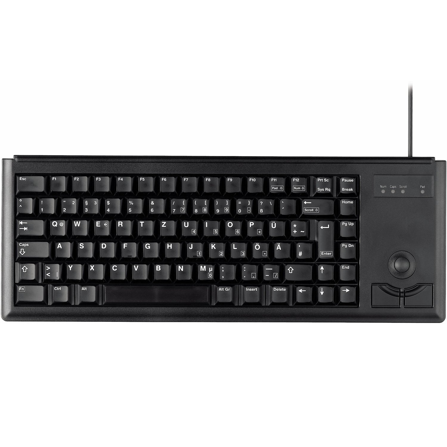 Cherry Slim Line Keyboard Usb With Trackball Az