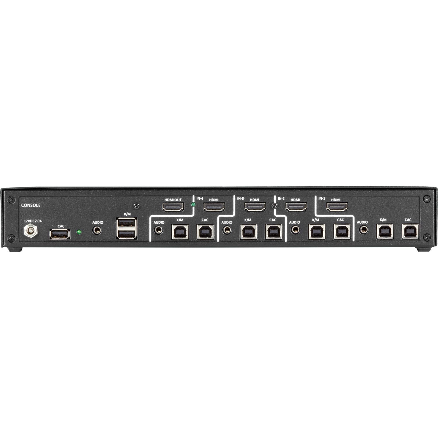 Black Box Secure NIAP 3.0 KVM Switch - Single-Head, HDMI, CAC, 4K, 4-Port