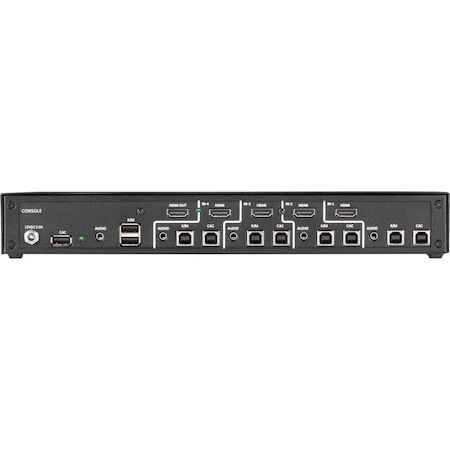 Black Box Secure NIAP 3.0 KVM Switch - Single-Head, HDMI, CAC, 4K, 4-Port