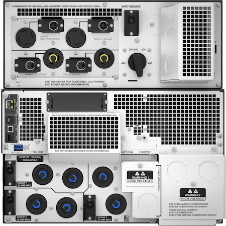 APC Smart-UPS On-Line, 10kVA/10kW,Rackmount 10U, 208V, 2x L5-20R+4x L6-20R+2x L6-30R+2x L14-30R NEMA, NMC,W/ transformer 208V/240V to 120V,W/ rail kit