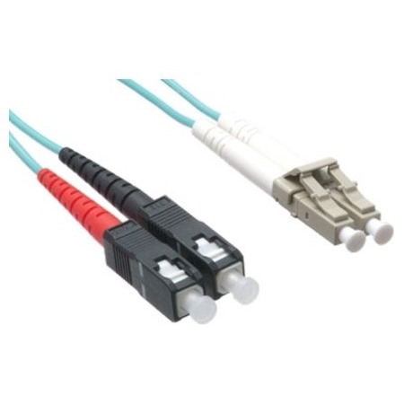 Axiom LC/SC 10G Multimode Duplex OM3 50/125 Fiber Optic Cable 0.5m