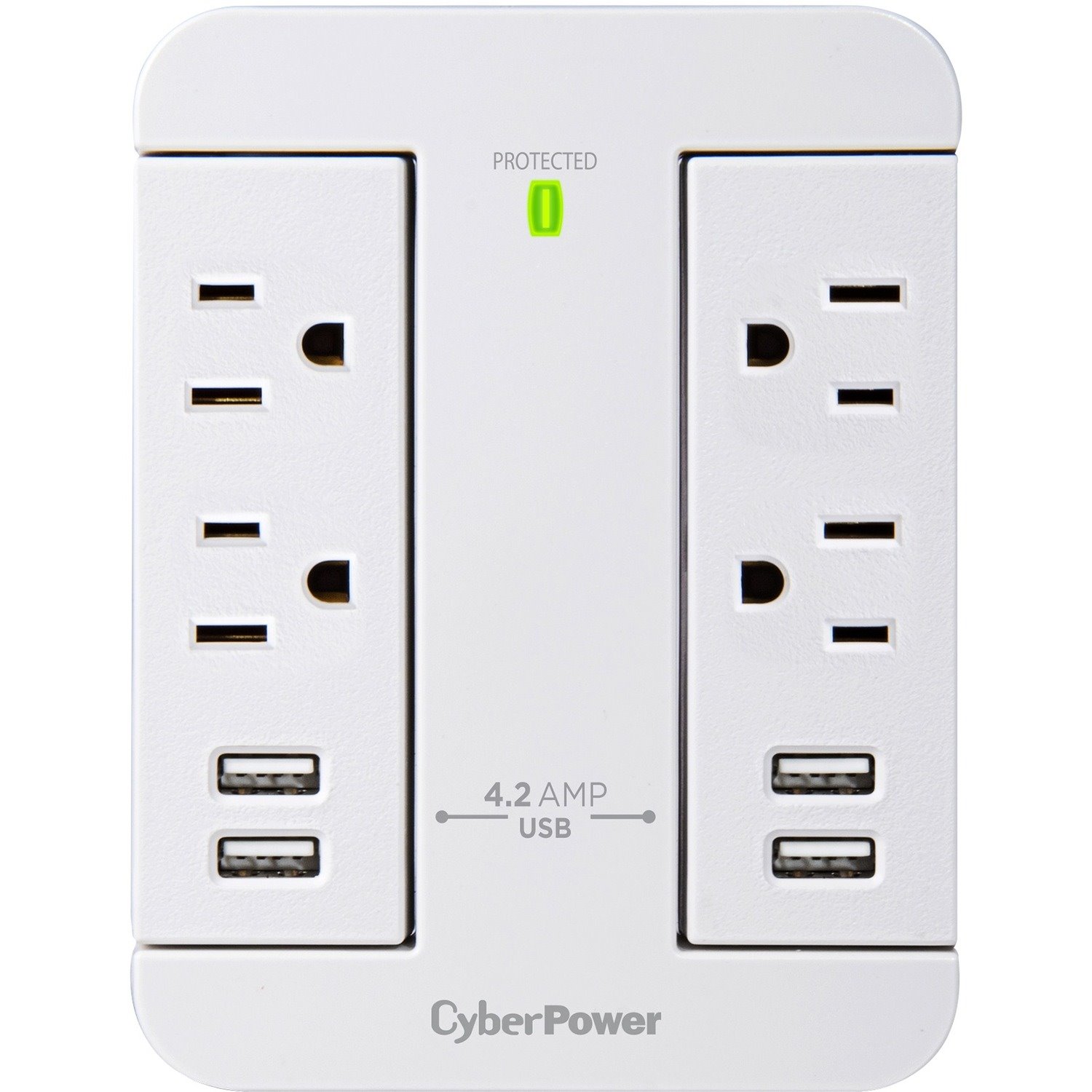 CyberPower GP400U4AWH Home Office 4 - Outlet Surge Protector with 500 J Surge Suppression