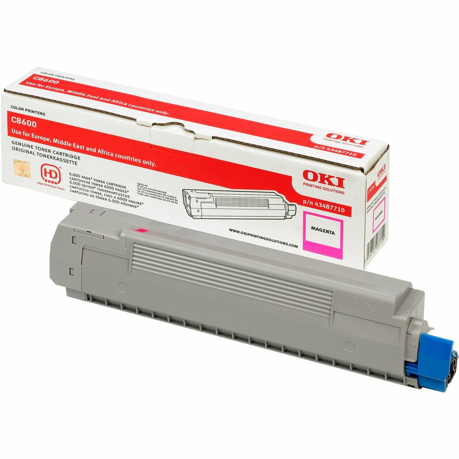 Oki 43487710 Original LED Toner Cartridge - Magenta Pack