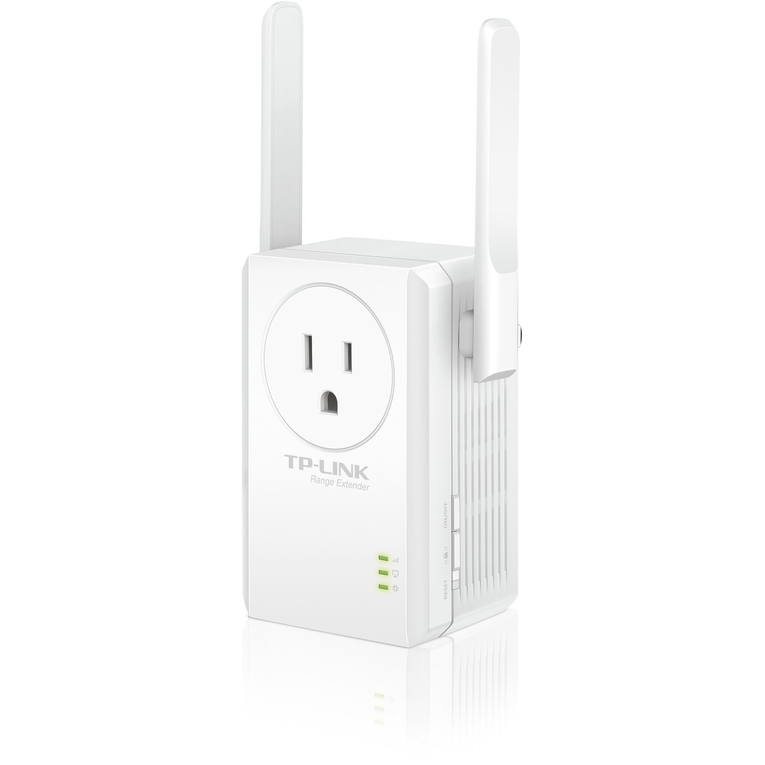 TP-LINK TL-WA860RE IEEE 802.11n 300 Mbps N300 Universal Wi-Fi Wall Plug Range Extender with External Antennas and AC Pass-thru