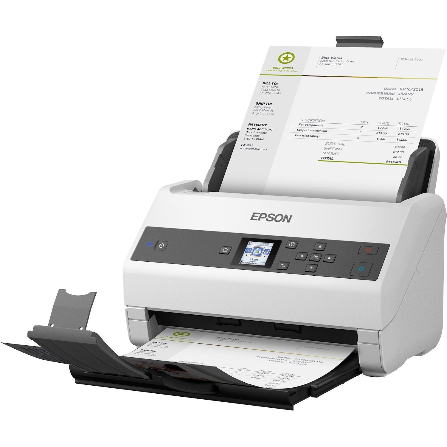 Epson WorkForce DS-870 Flatbed Scanner - 600 dpi Optical