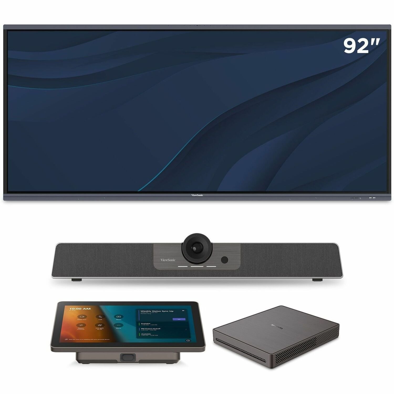 ViewSonic IFP92UW-MTR - TeamJoin Microsoft Teams Room Bundle 92 Inch 5K Ultrawide Interactive Display, Mini-PC, 10.1 Inch Touch Console
