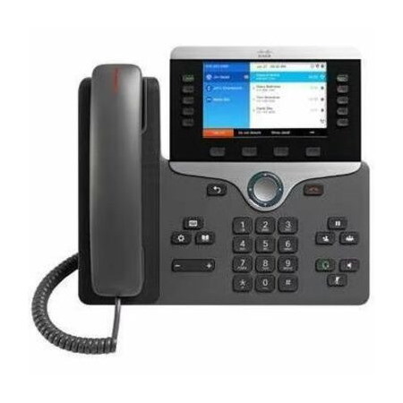 Cisco 8861 IP Phone - Refurbished - Corded - Corded/Cordless - Bluetooth, Wi-Fi - Wall Mountable, Tabletop - Charcoal