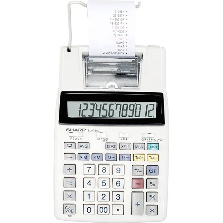 Sharp EL-1750V Printing Calculator