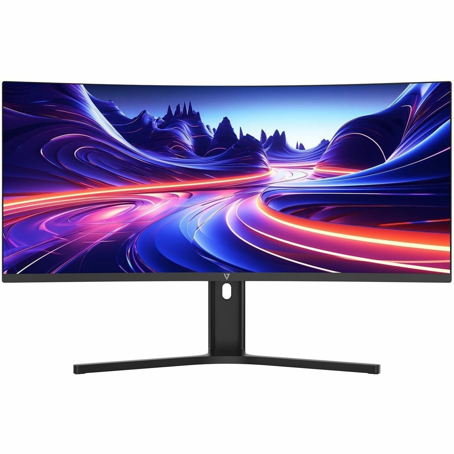 V7 L340WQ-HAS-N 34" Class UW-QHD Curved Screen LED Monitor - 21:9 - Black