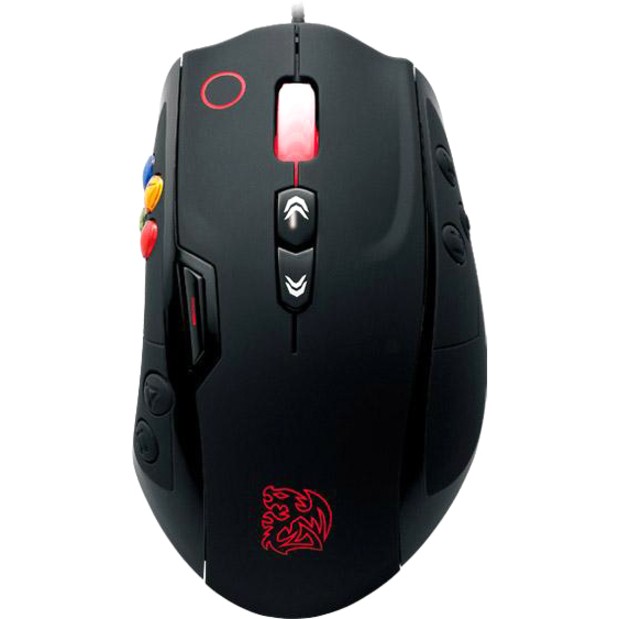 Tt eSPORTS VOLOS Gaming Mouse - USB - Laser - 14 Button(s) - Black