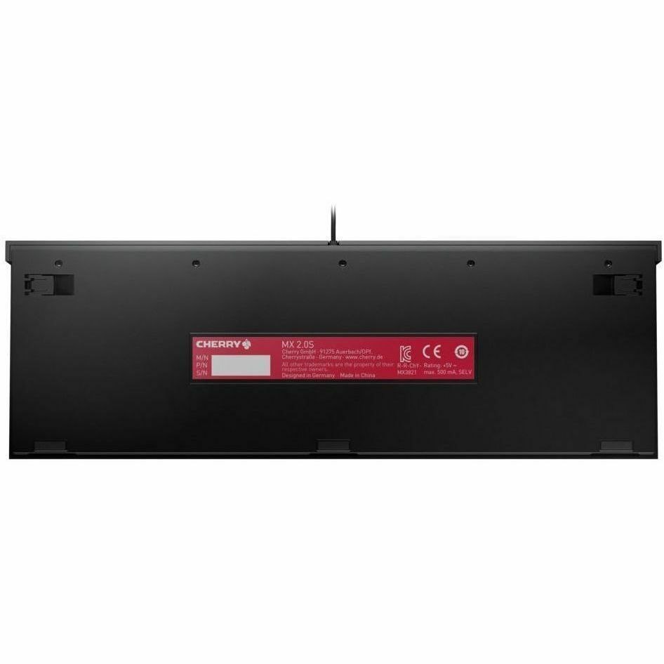 CHERRY XTRFY MX 2.0S Gaming Keyboard - Cable Connectivity - USB Type A Interface - RGB LED - English (UK) - Black