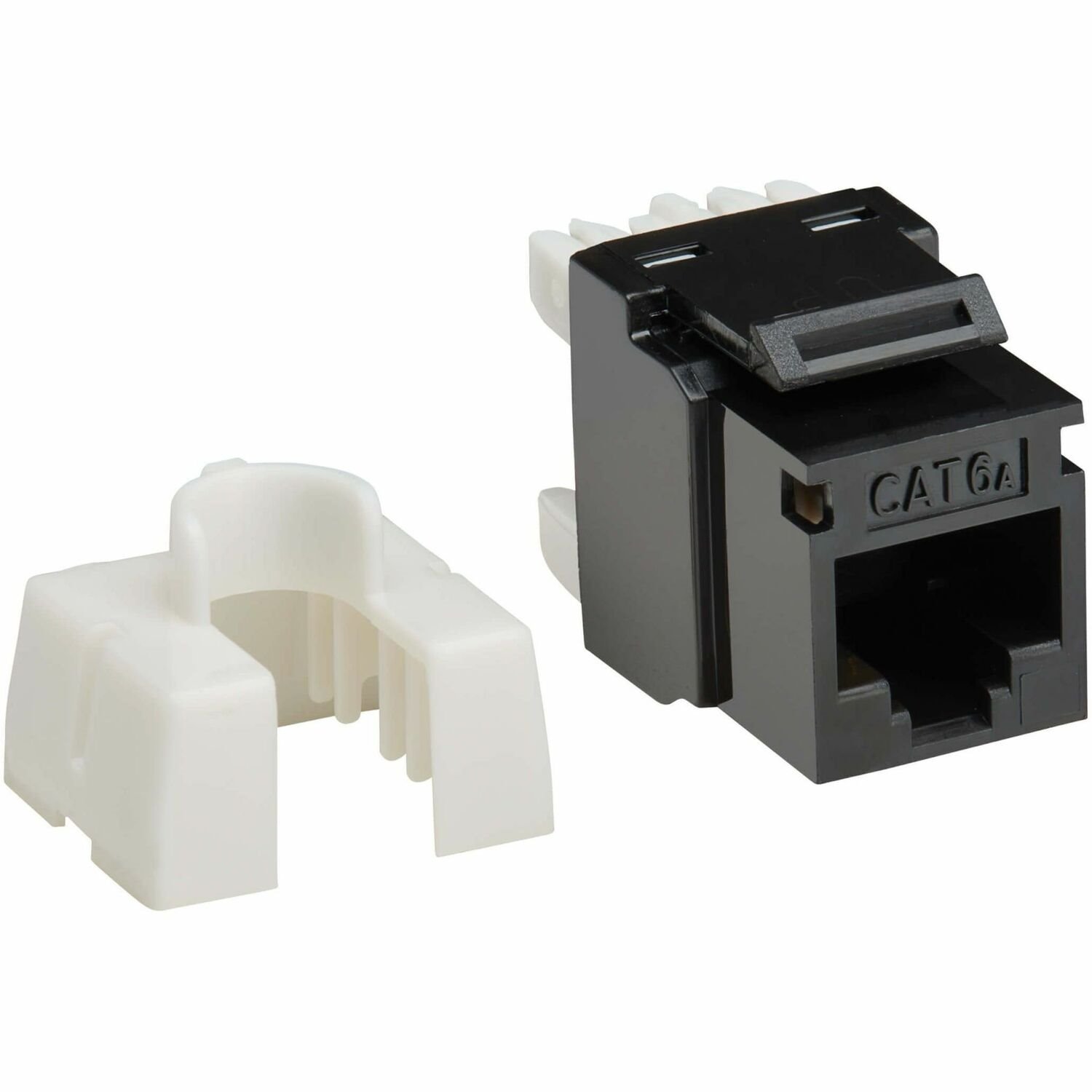 Eaton Tripp Lite Series Cat6a Keystone Jacks, 25 Pack - 4PPoE Compliant, 110/Krone, 568A/B, RJ45 Ethernet, Black, TAA