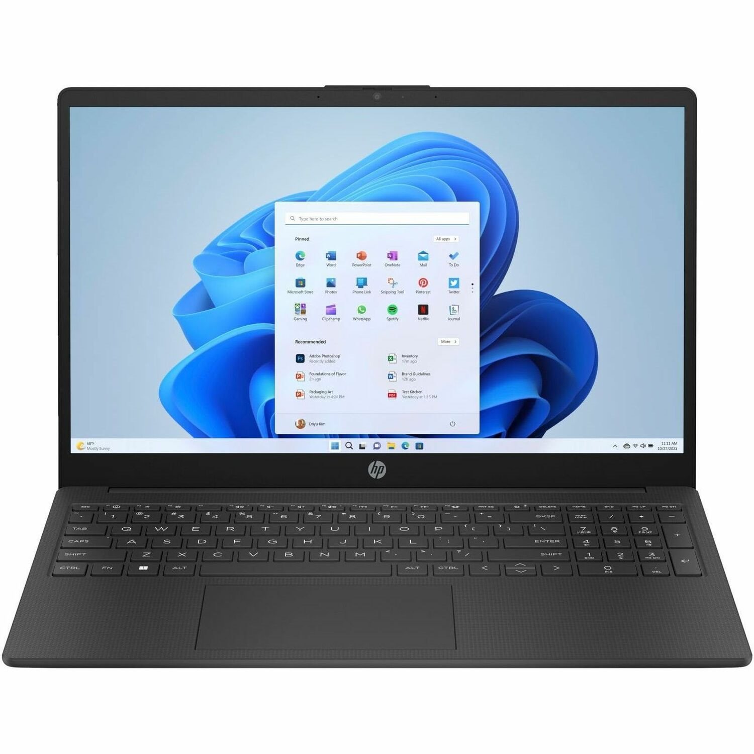 HP 15.6" Notebook - Full HD - 1920 x 1080 - (Intel N-Series N100 Quad-core (4 Core) - 4 GB Total RAM - 128 GB Flash Memory - Jet Black - Refurbished