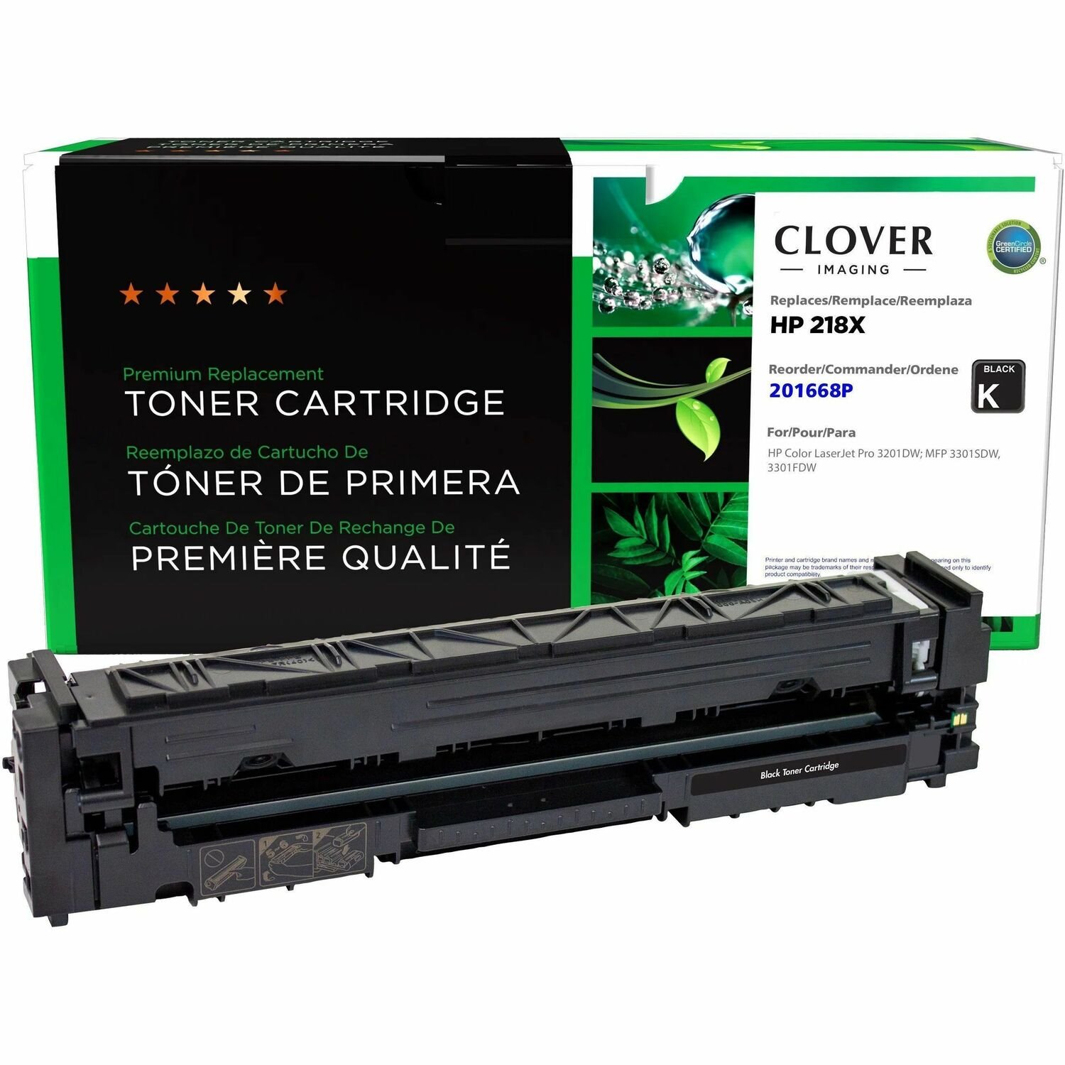 Clover Technologies Remanufactured High Yield Laser Toner Cartridge - Alternative for HP 218x (W2180x) - Black - 1 Each