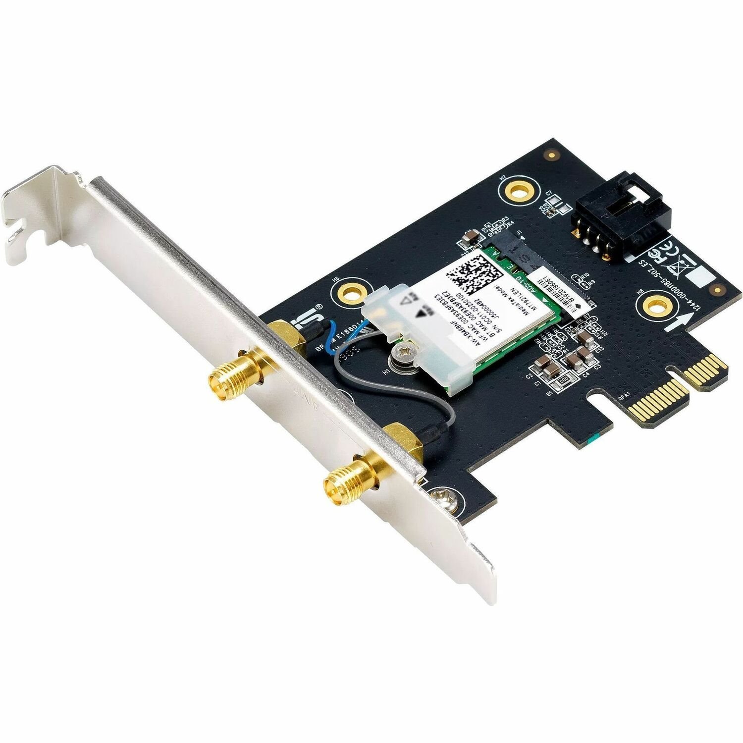 Asus PCE-BE6500 IEEE 802.11be Bluetooth 5.4 Tri Band Wi-Fi/Bluetooth Combo Adapter for Desktop Computer, Motherboard