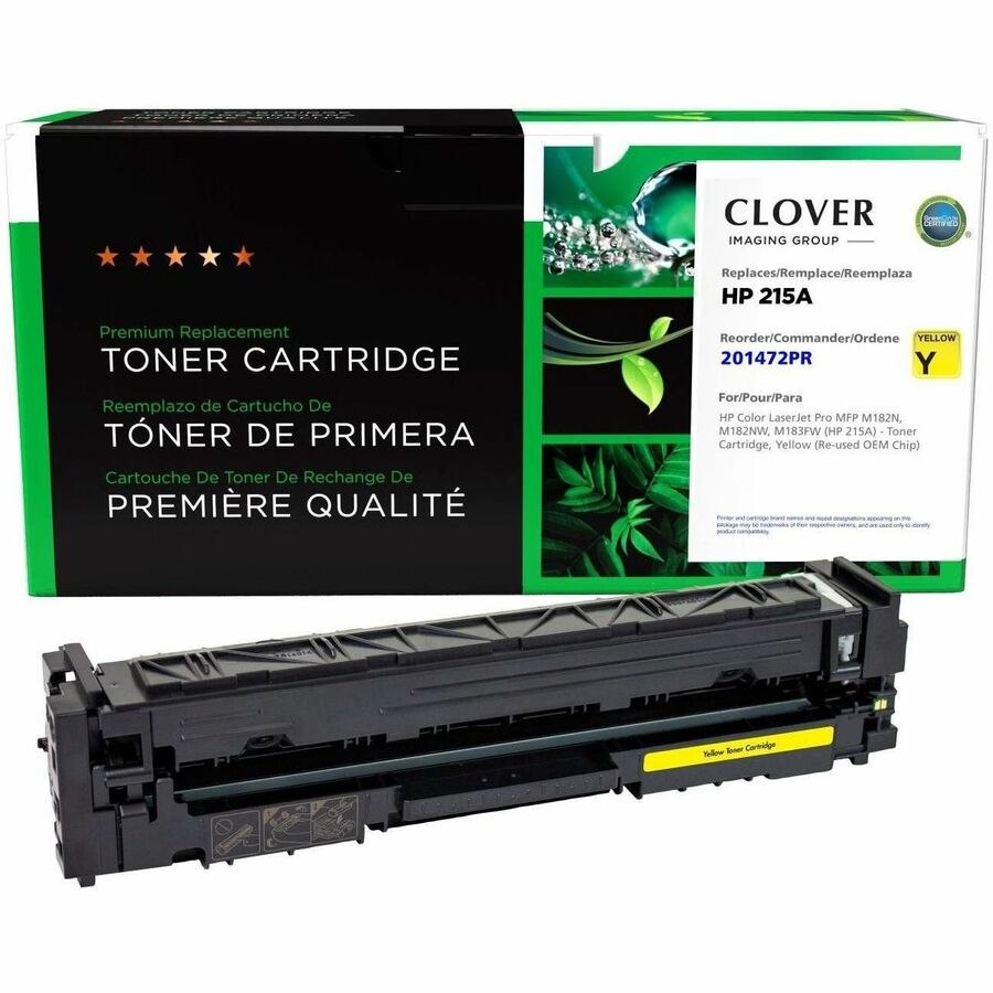 Clover Imaging Remanufactured Yellow Toner Cartridge (Reused OEM Chip) for HP 215A (W2312A)
