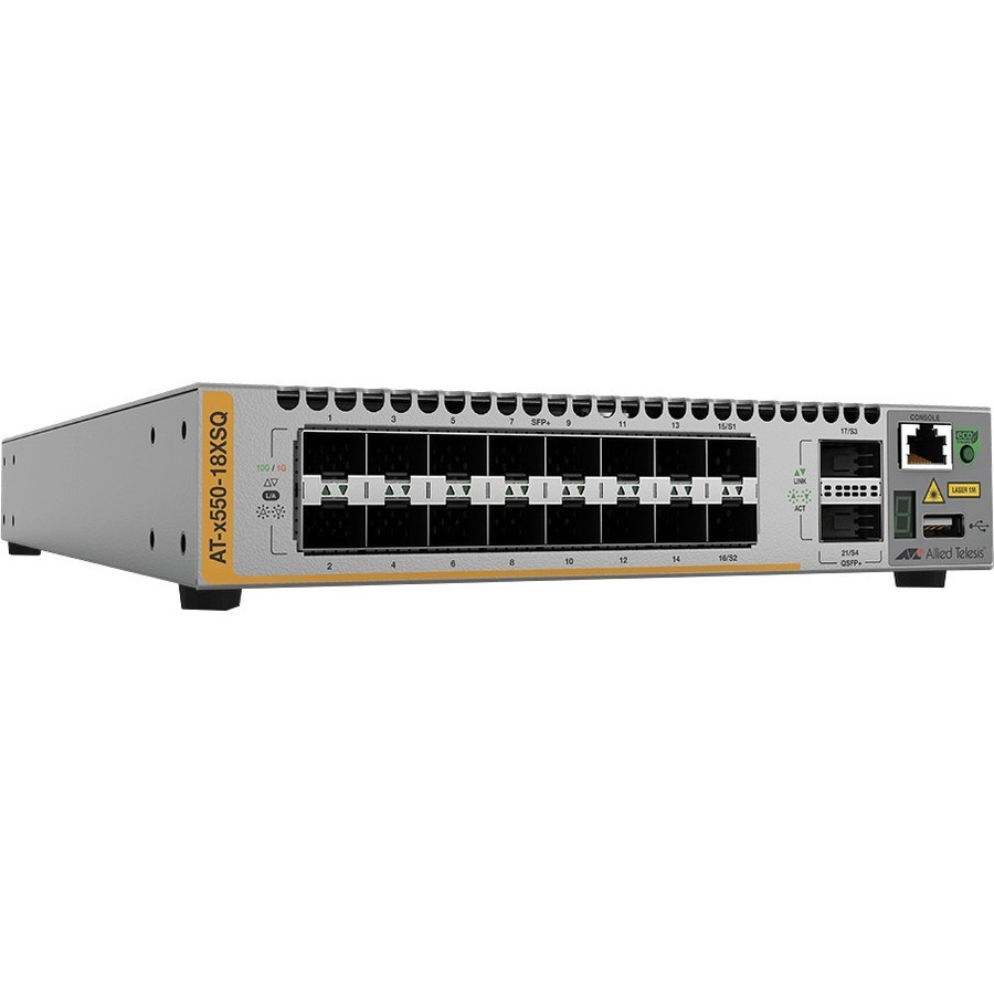 Allied Telesis x550 x550-18XSQ Manageable Layer 3 Switch - 10 Gigabit Ethernet - 10GBase-X