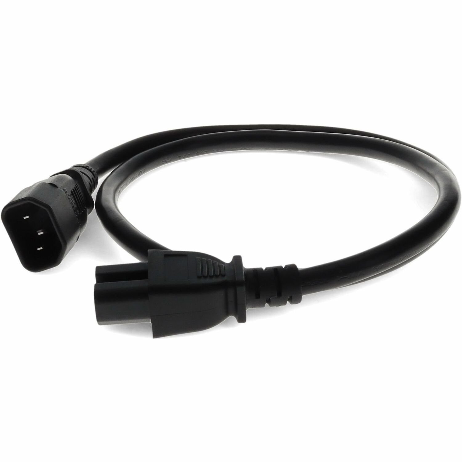 AddOn 10ft C14 Male to C15 Female 14AWG 100-250V at 15A Black Power Cable