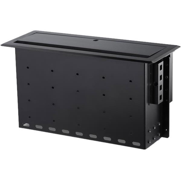 StarTech.com Dual-Module Conference Table Connectivity Box - Customizable - Add two connectivity modules of your choice (sold separately) - Add charging power, AV and laptop connections directly to your boardroom table - Features a lid that closes flush with the table's surface and a built-in cable organizer