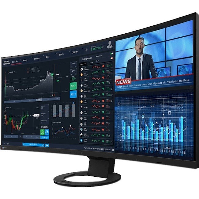 EIZO FlexScan EV3895 38" Class UW-QHD+ Curved Screen LCD Monitor - 24:10 - Black