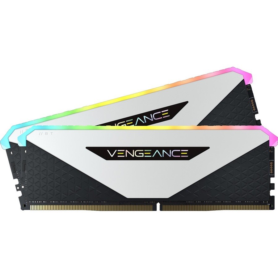 Corsair Vengeance RGB RT 16GB (2 x 8GB) DDR4 DRAM 3200MHz C16 Memory Kit - White
