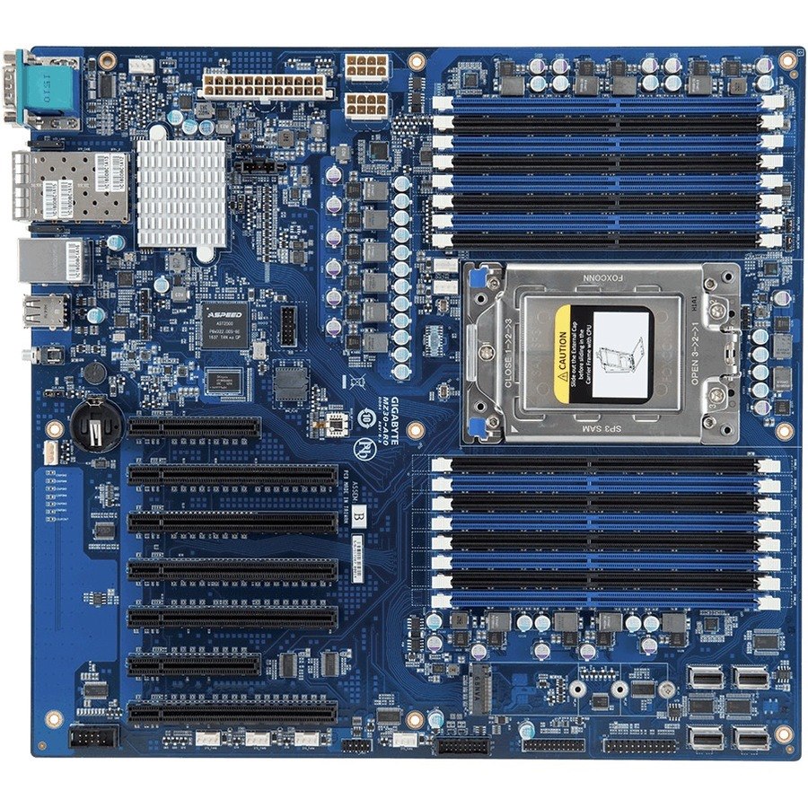 GIGABYTE MZ31-AR0 Server moederbord - AMD chipset - Socket SP3 - Uitgebreide ATX