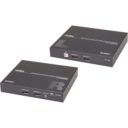 ATEN USB DisplayPort Dual View HDBaseT 2.0 KVM Extender (4K@100m for Single View)