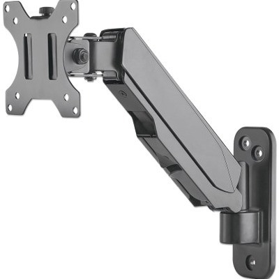 TV & Monitor Mount, Wall, Spring Arm, 1 screen, Screen Sizes: 17-32" , Black, VESA 75x75 to 100x100mm, Max 8kg, Height Adjustable Swivel Arm (2 pivots), Lifetime Warranty