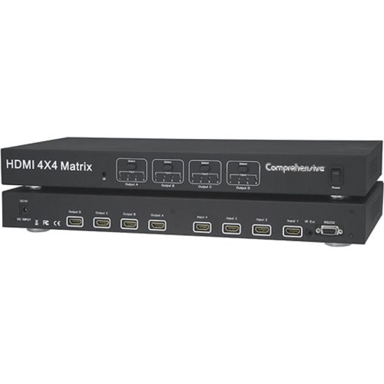 Comprehensive HDMI 4x4 True Matrix Switcher Splitter v1.4 with RS232