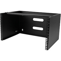 StarTech.com 6U Wall Mount Rack, 14in Deep, 19 inch Wall Mount Network Rack, Wall Mounting Patch Panel Bracket for Switch/IT Equipment