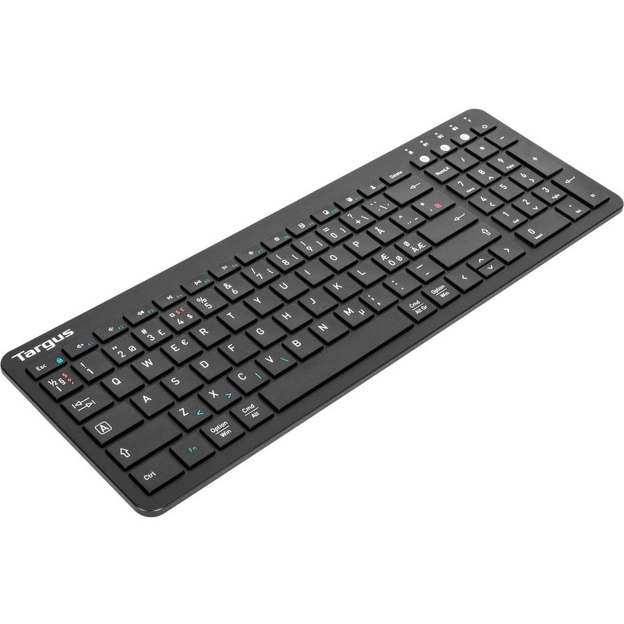 Targus AKB863NO Keyboard - Wireless Connectivity - Nordic - QWERTY Layout - Black
