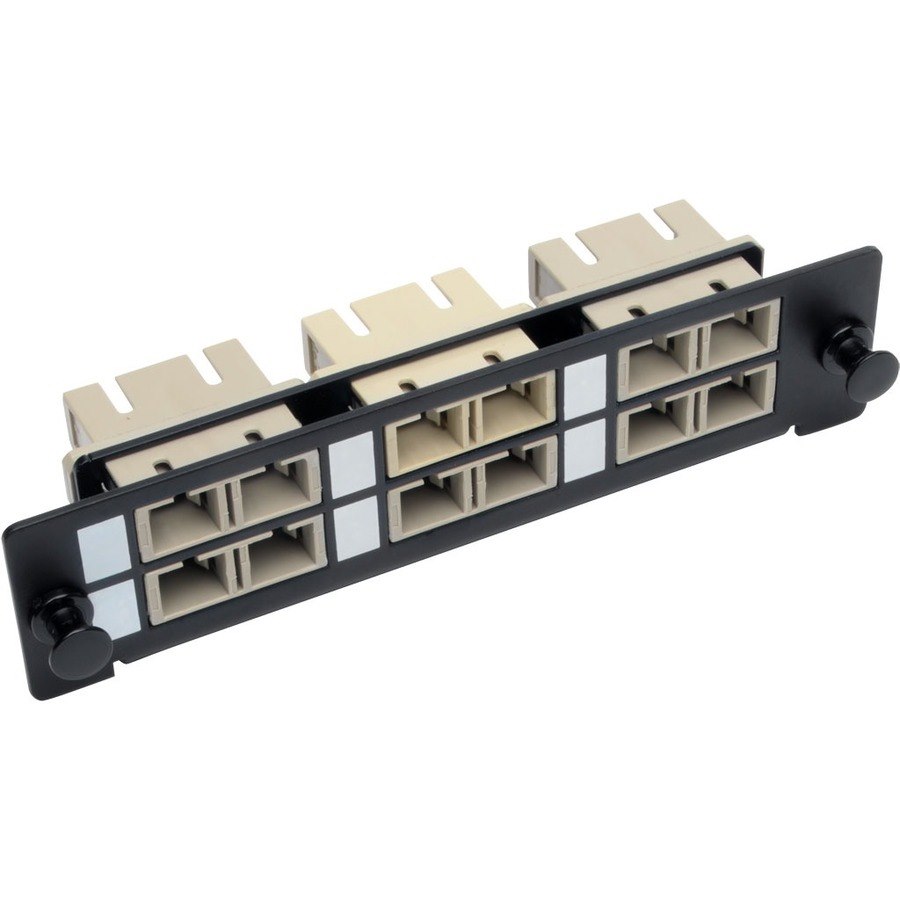 Eaton Tripp Lite Series High-Density Fiber Adapter Panel (MMF/SMF), 6 SC Duplex Connectors, Black