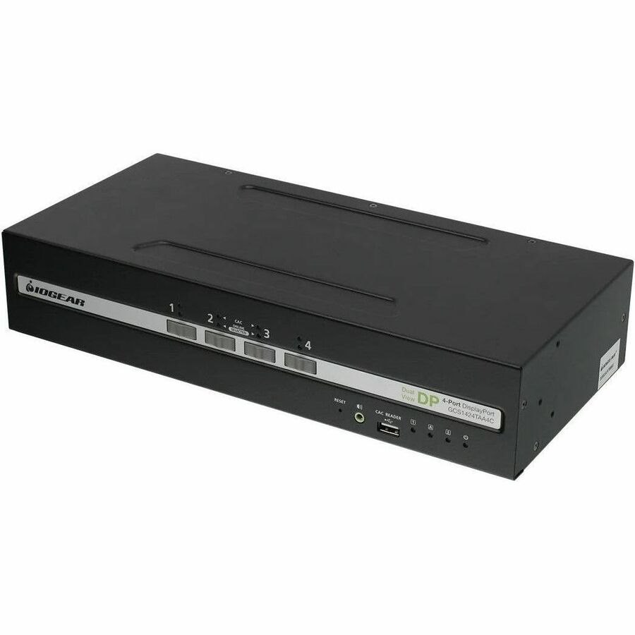 IOGEAR Universal 4-Port Dual View DisplayPort/HDMI Secure KVM Switch Set w/Audio and CAC Support
