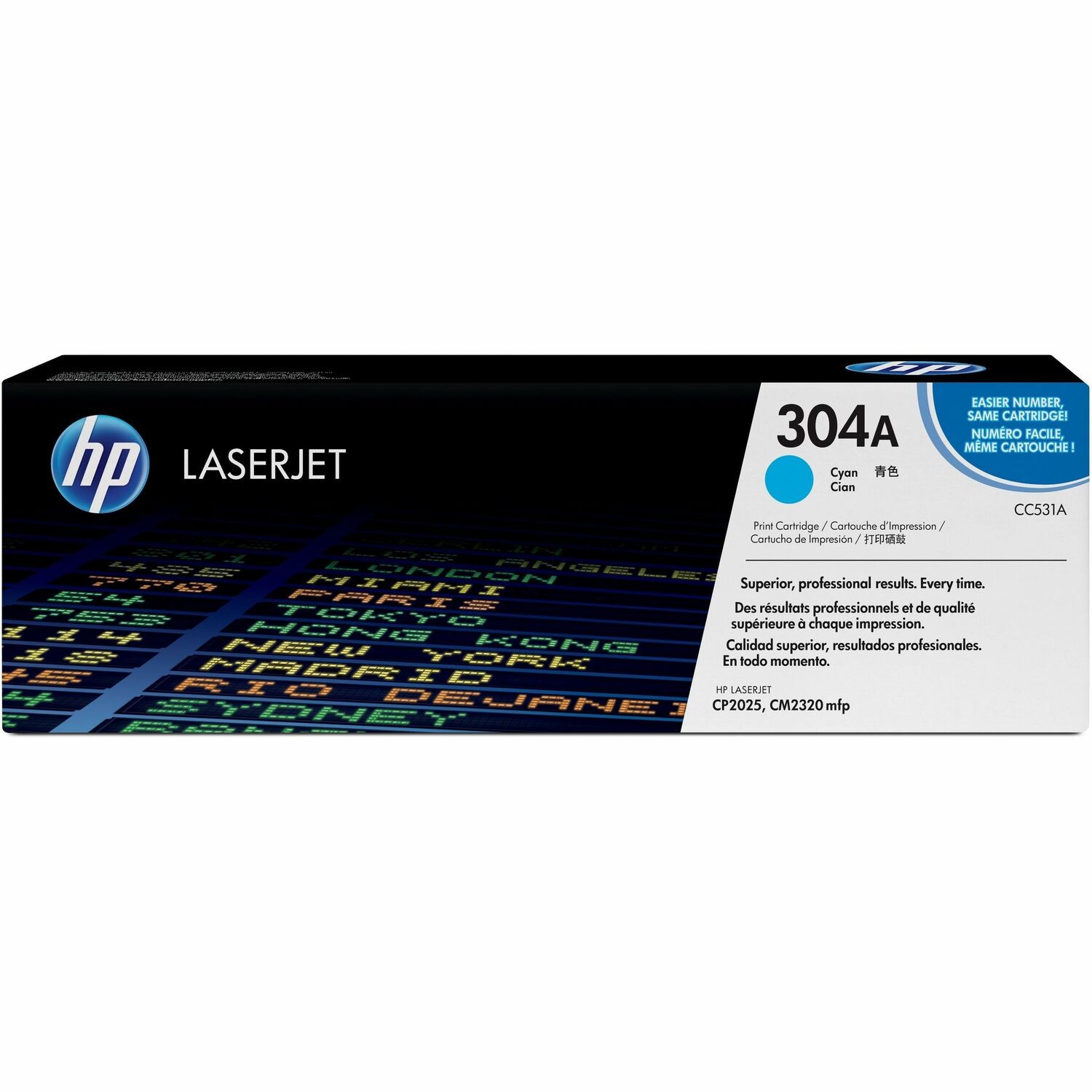 HP 304A (CC531A) Standard Kapazität Laserdruck Tonerkartusche - Cyan - Original - Einzelpackung - 1 Each