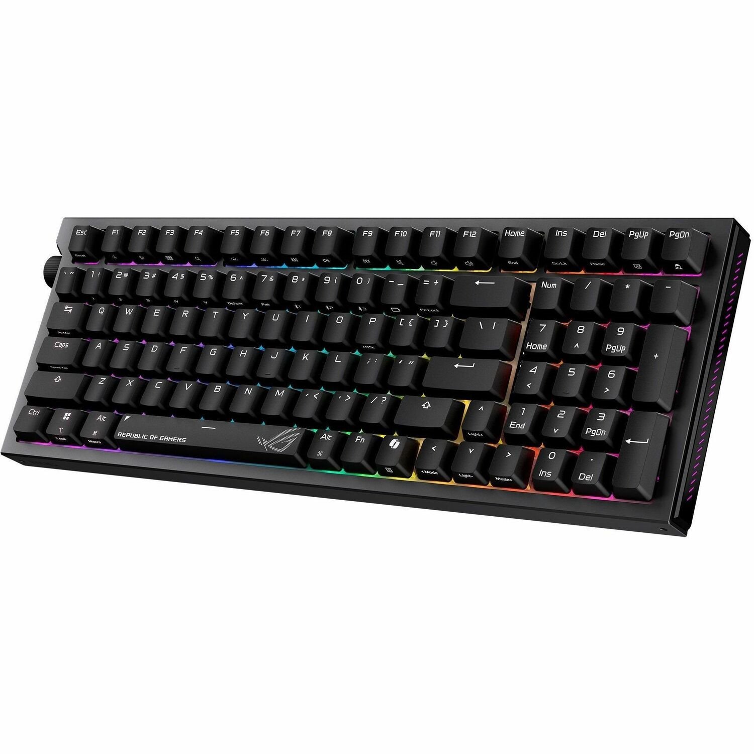 Asus ROG Strix Morph 96 Gaming Keyboard - Compact - Wired/Wireless Connectivity - USB 2.0 Type A Interface - RGB LED