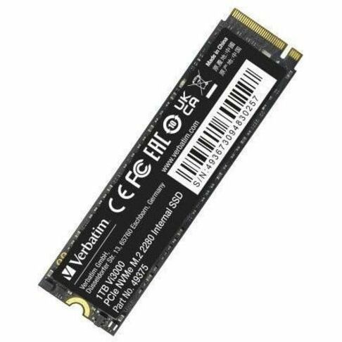 Verbatim Vi3000 1 TB Solid State Drive - M.2 2280 Internal - PCI Express NVMe (PCI Express NVMe x4)