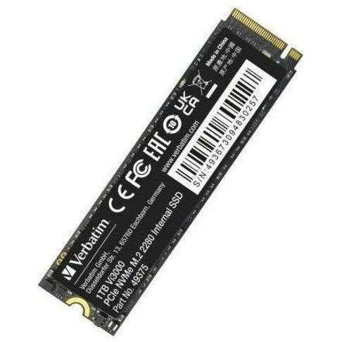 Verbatim Vi3000 PCIe NVMe M.2 SSD 1TB ** New Retail **