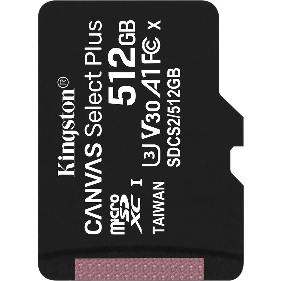 Kingston Canvas Select Plus SDCS2 512 GB Class 10/UHS-I (U3) microSDXC - 1