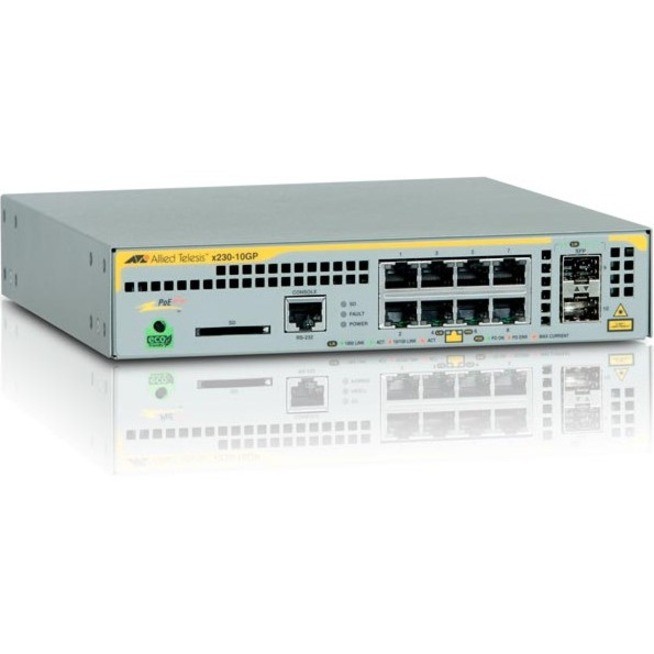 Allied Telesis x230 AT-X230-10GP 8 Ports Manageable Ethernet Switch - Gigabit Ethernet - 10/100/1000Base-T, 1000Base-X